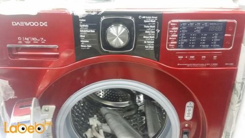 Daewoo Front Load Washer and Dryer - 10kg/7kg - Red - DWC-L123DC