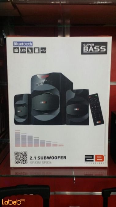 Super bass 2.1 subwoofer - 40Watt - Black color - SP835 model