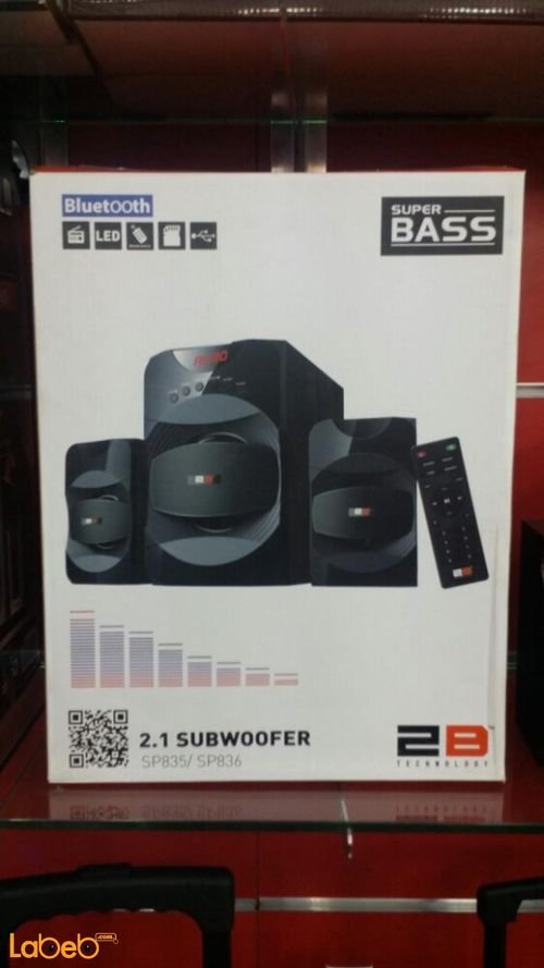 Super bass 2.1 subwoofer - 40Watt - Black color - SP835 model