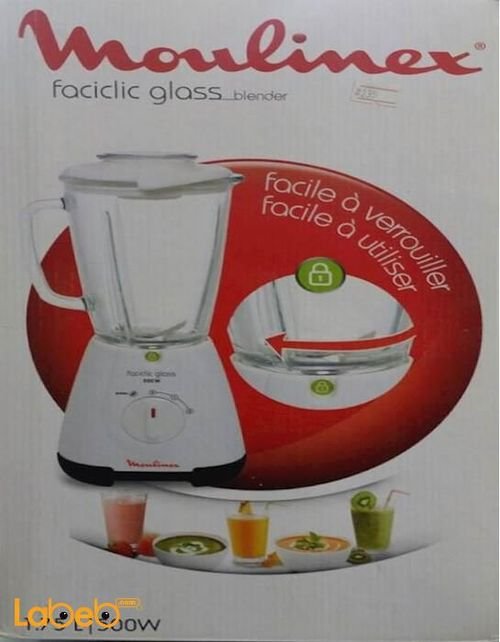 Moulinex faciclic glass blender - 1.75L - 500W - White - LM310128