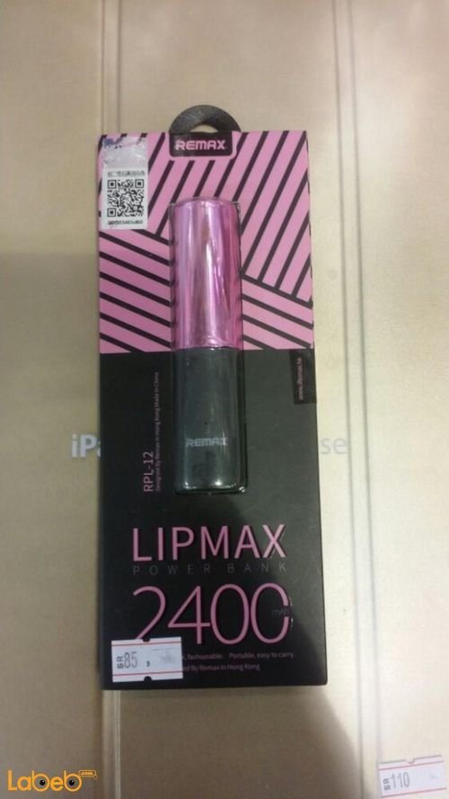 Rremax power bank - Lipstick Inspired design - 2400mAh - RPL-12