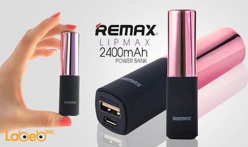 Rremax power bank - Lipstick Inspired design - 2400mAh - RPL-12