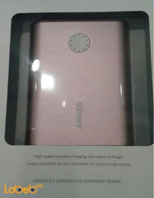 Anker PowerCore+ charger - 13400mAh - 2 USB - Pink - A1315H51