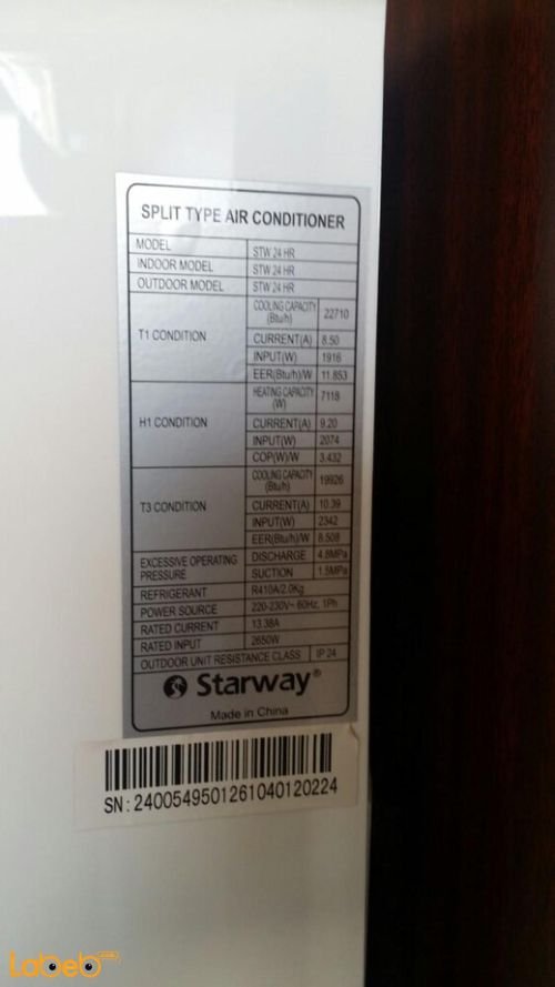 Starway Split air conditioner - 2ton - Cold hot - White - STW24HR