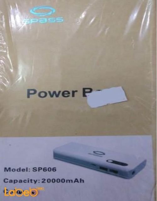 Spass Power bank - 20000mAh - Pink color - SP606 model