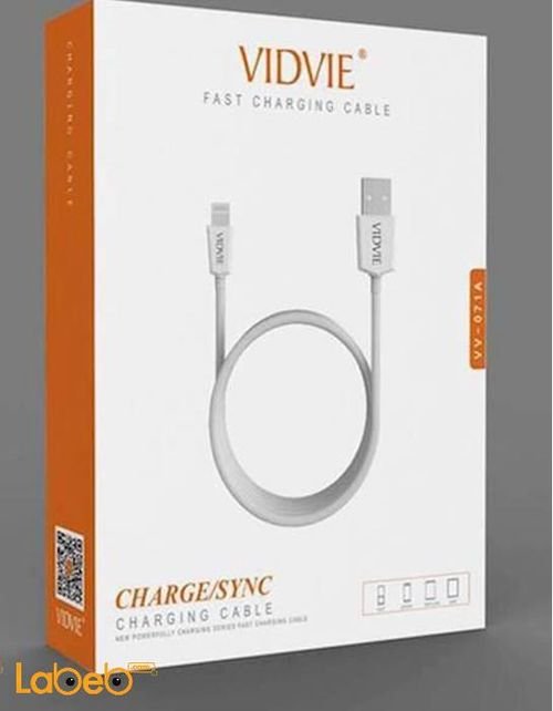 Vidvie fast charging cable - for iPhone devices - White color