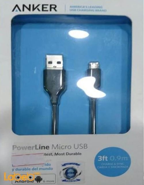 Anker Power Line Micro USB - samsung devices - 0.9m - Black - A8132011