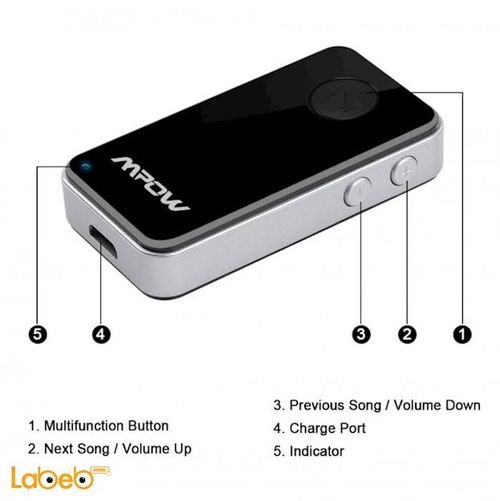 Mpow Streambot Mini Bluetooth Receiver - USB - black - MBR1