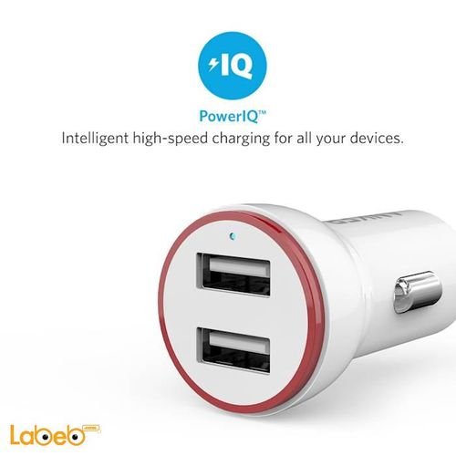 Anker 2-Port USB Car Charger - Universal - white - A230B