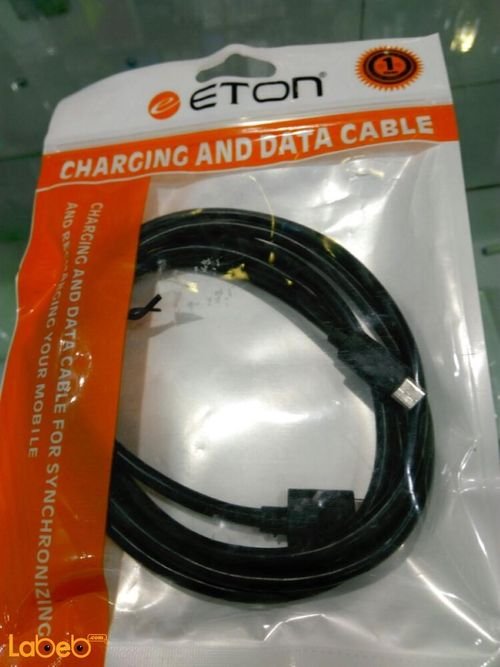 ETON charging and data cable - 1.5M - black color - CB-225C