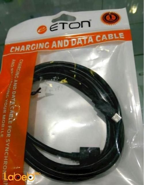 ETON charging and data cable - 1.5M - black color - CB-225C