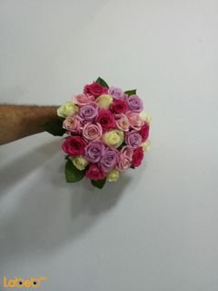 Bride Bouquet Holder - Colorful flowers - Lilium - Rose flowers