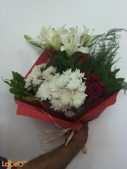 flower bouquet - Lilium - White roses - krez - red roses - jabothel