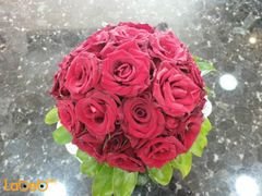 Bride Bouquet Holder - Rose flowers - Red color