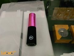 WK Lipstick power bank for women - 2400mAh - Pink color