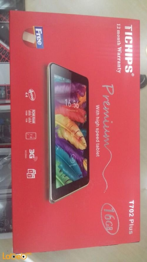 Tichips T702 plus tablet - 16GB - 7inch - 3G - Dual sim - Gold