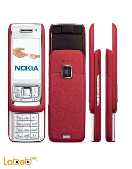 Nokia E65 mobile - 50MB - 2.2 inch - 2MP - Red color