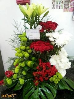 Flower bouquet - Lily - red rose - craze - Dutch Green