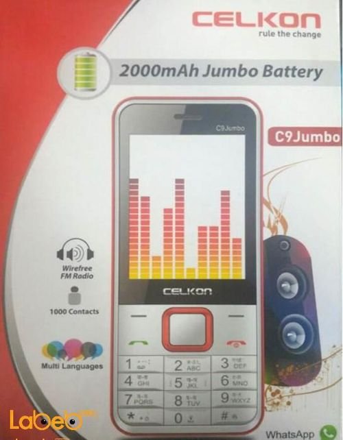 Celkon mobile - Dual sim - 2.4 inch - Black & red - C9 Jumbo