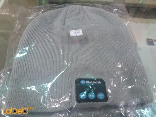 Bluetooth headset in the form of winter hat - gray color