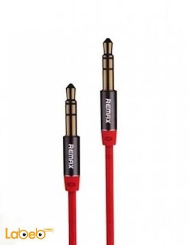 Remax 3.5 aux audio cable - 1000mm - Red color - RL-L100