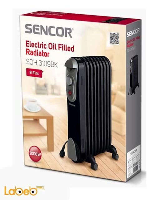 Sencor electric oil filled radiator - 2000W - Black - SOH 3109BK