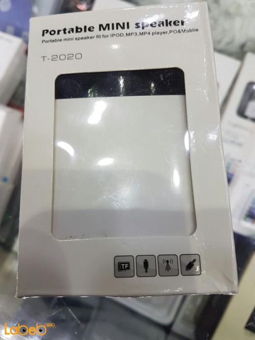 Portable Mini Speaker - USB - 5 volt - white color - T-2020