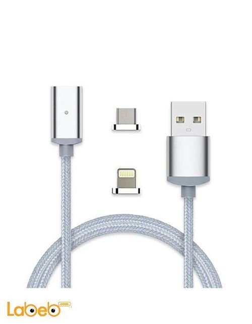 U-Cable 2 in 1 charge cable - suitable for iphones - 1.2m - white