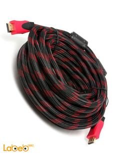 HDMI cable - 10 m length - high speed cable - Black and Red