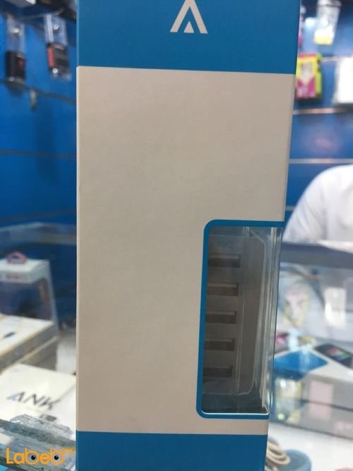 موزع USB أنكر - 5 منافذ - للموبايلات والتابلت - 40 واط - لون أبيض
