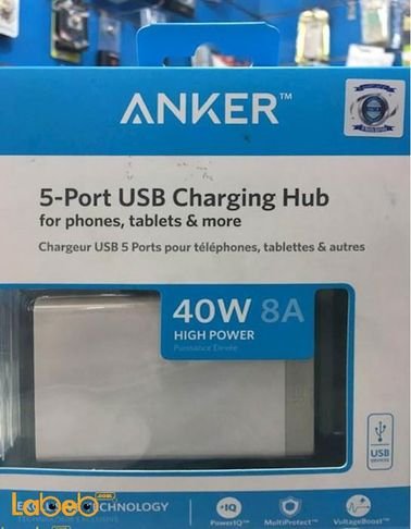 Anker USB Charging HUB - 5 ports - 40w - white Color
