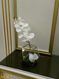 Artificial flowers vaze - Transparent vaze - white flowers