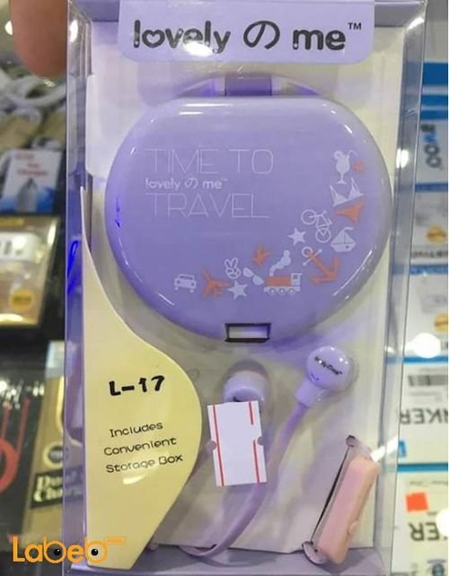 Lovely me wire headset - 1.2M - 3.5mm - purple color - L-17