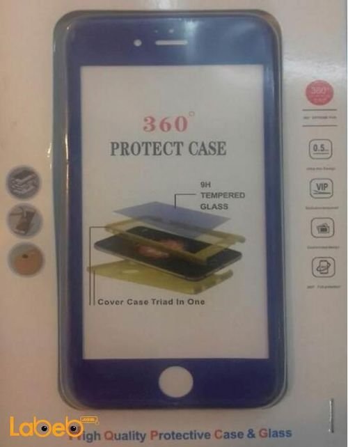 360°High Quality Protective Case & Glass - for iPhone 6 - Blue
