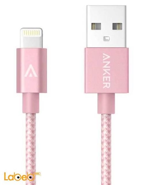 Anker USB to Lightning Cable - 0.9m - Pink color - A7136051