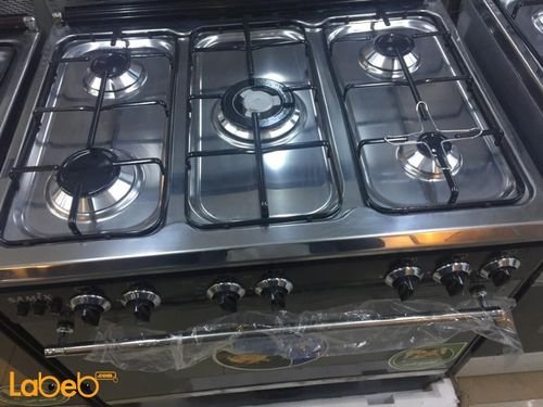 Samix oven - 5 burners - 80x50cm - black and steel