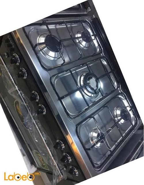 Samix oven - 5 burners - 80x50cm - black and steel