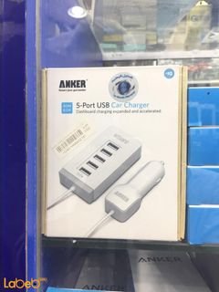 Anker 5-Port USB Car Charger - Universal - white - 71AN7104C
