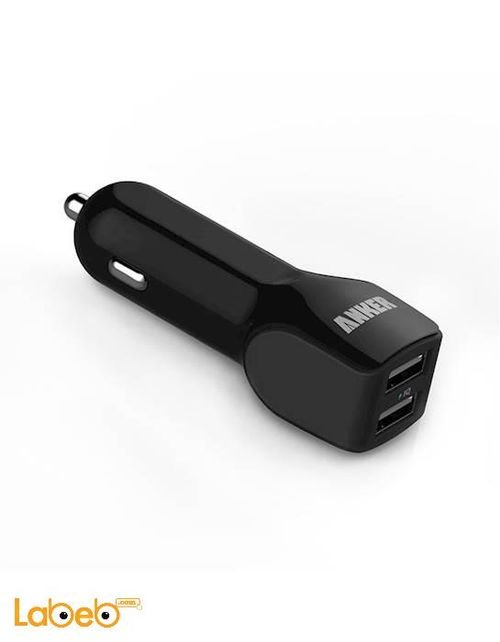 شاحن سيارة انكر - مدخلين USB - يونيفرسال - لون أسود - E310