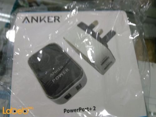 موزع طاقة انكر - 2 منفذ USB - لون أسود وأبيض - موديل A2013621