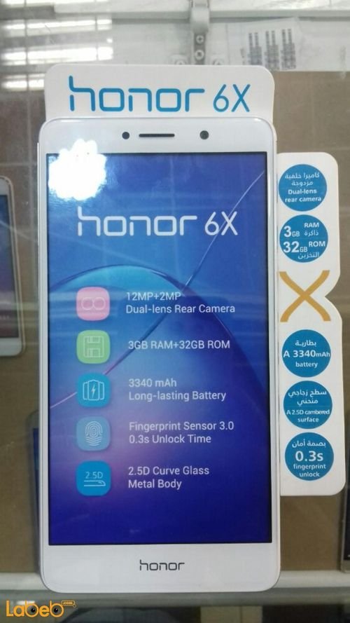 Huawei honor 6X smartphone - 32GB - 5.5inch - White color