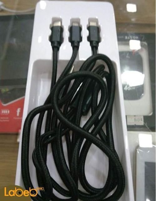 Fashion cable charge multifunctional - 1 meter - black color