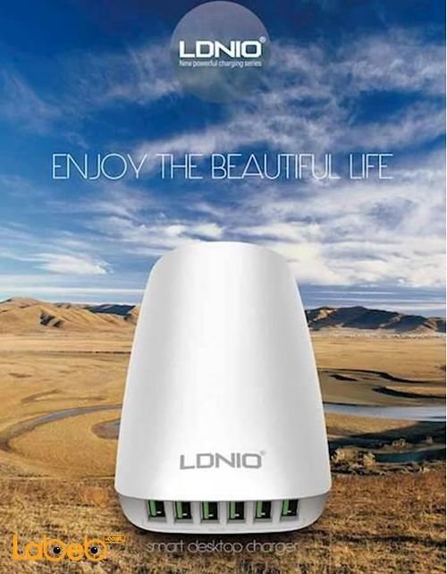 Ldnio Home Charger - 6 USB port - 5.4A - white color - A6573