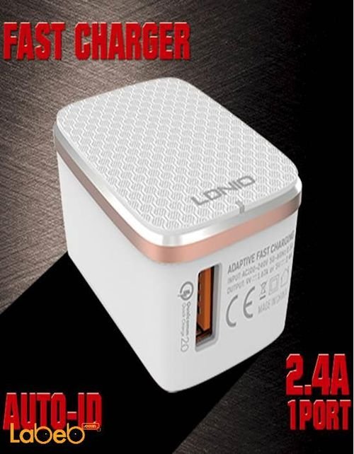 ldnio home charger - 1 USB port - White gold - A1204Q model