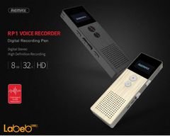 Remax RP1 Portable Digital Voice Recorder - 8GB - HD - Gold