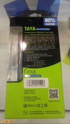 Goui Taya+ 2USB portable battery - 10200mAh - black - G-EBQ12K01K