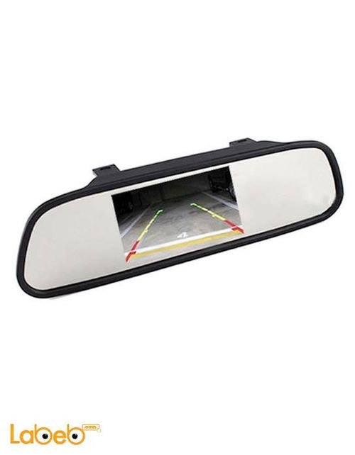 شاشة LED المرآة الخلفية TFT - حجم 4.3 انش - 2 امبير - لون أسود