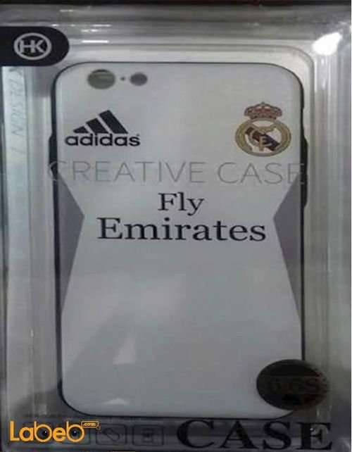 HK mobile back cover - for iphone 6\6S - white with Adidas logo
