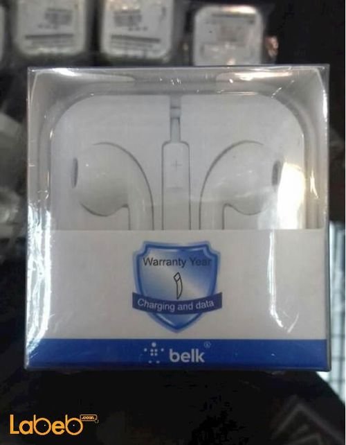 Belk EarPods - with remote and mic - White - MD827