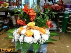 Natural flowers bouquet - Orange - White - Red - Special design